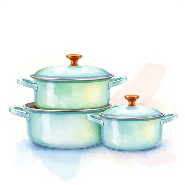 Enamel Coated Stock Pots