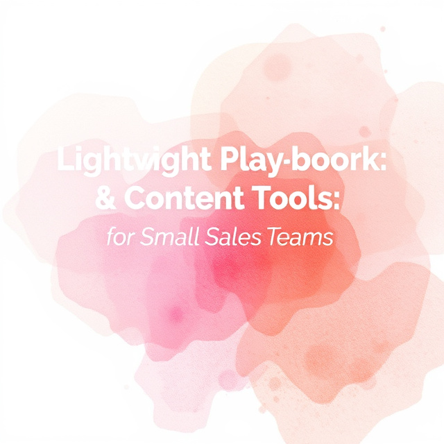 Lightweight Playbook and Content Tools for Small Sales Teams