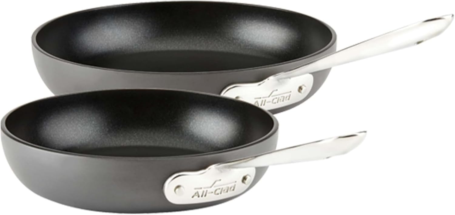 All-Clad E785S264/E785S263 HA1 Hard Anodized Nonstick Dishwasher Safe PFOA Free 8 and 10-Inch Fry Pan Cookware Set
