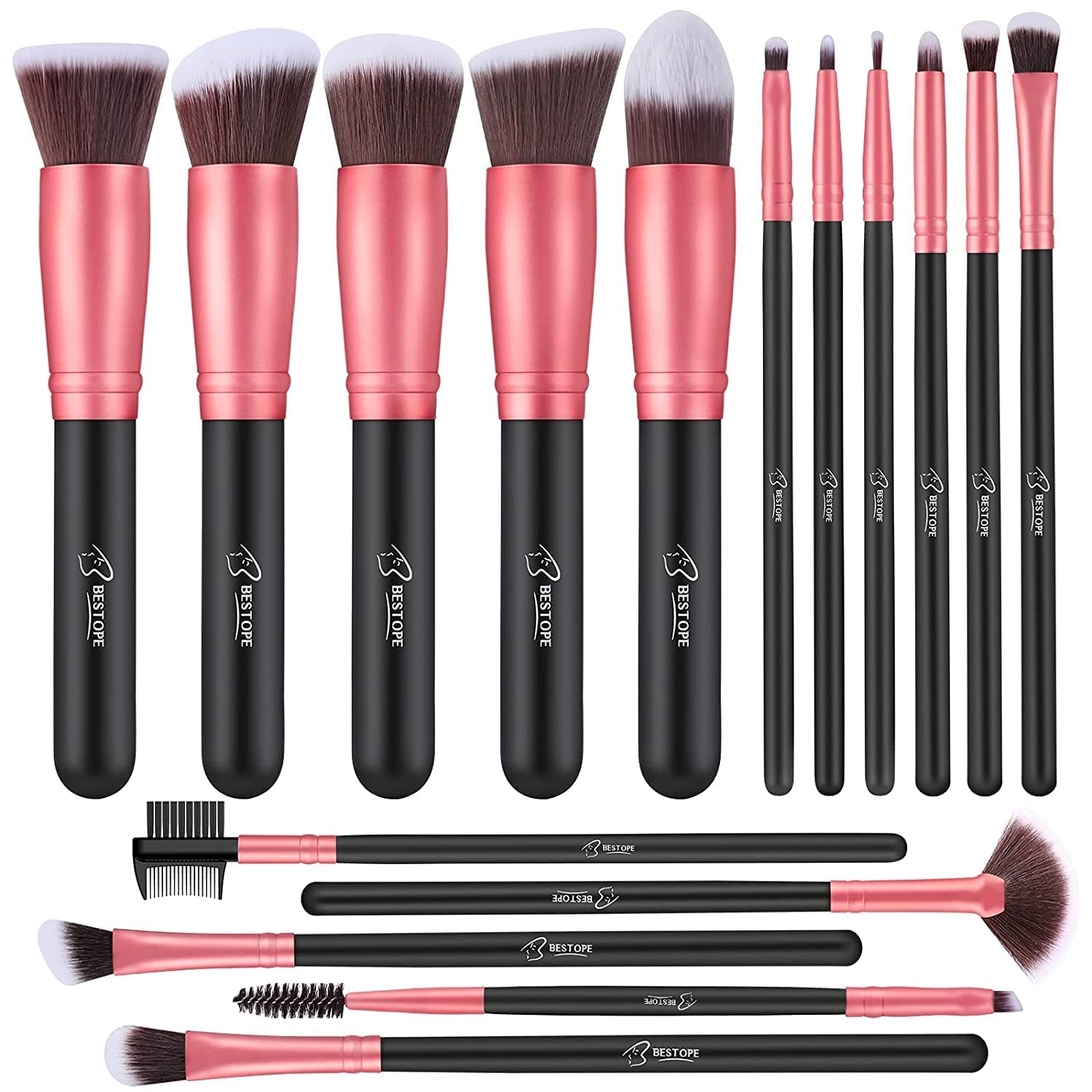 BS-MALL Makeup Brushes Premium Synthetic Foundation Powder Concealers Eye Shadows Makeup Brush Set