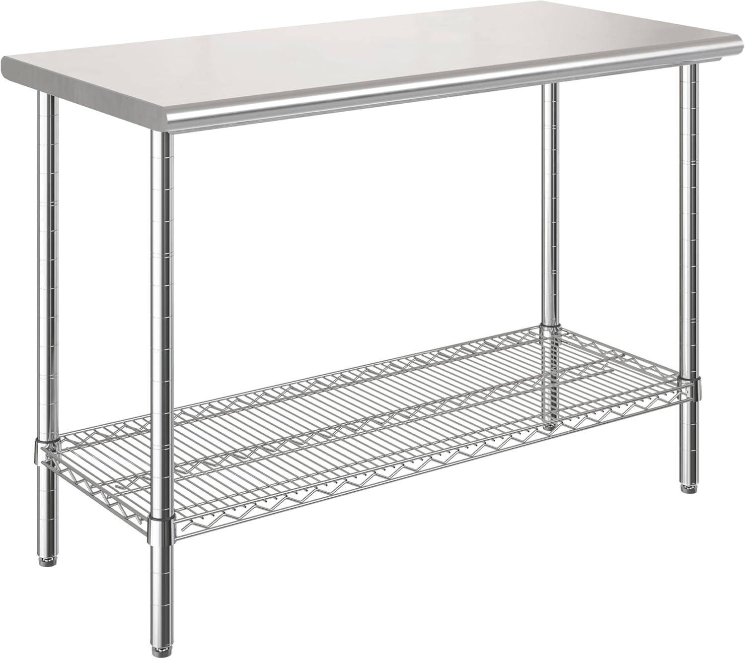 Seville Classics Stainless-Steel NSF-Certified Professional Kitchen Work Table Cart