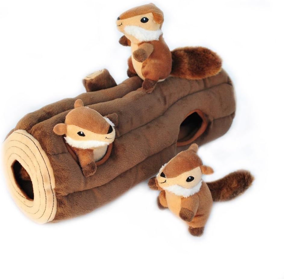 Outward Hound Hide-A-Squirrel Squeaky Puzzle Plush Dog Toy