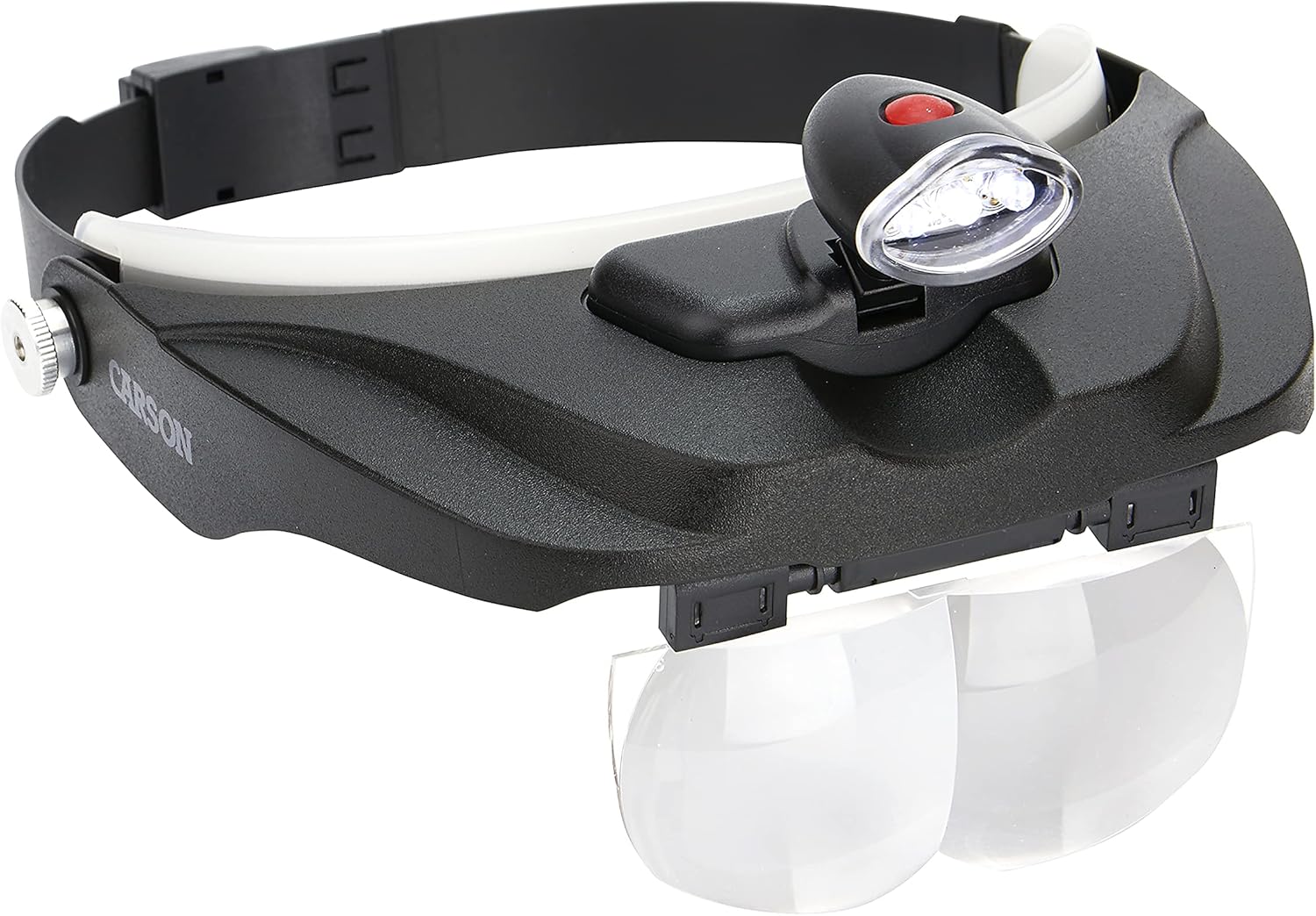 Carson Optical Pro Series MagniVisor Deluxe Head-Worn LED Lighted Magnifier