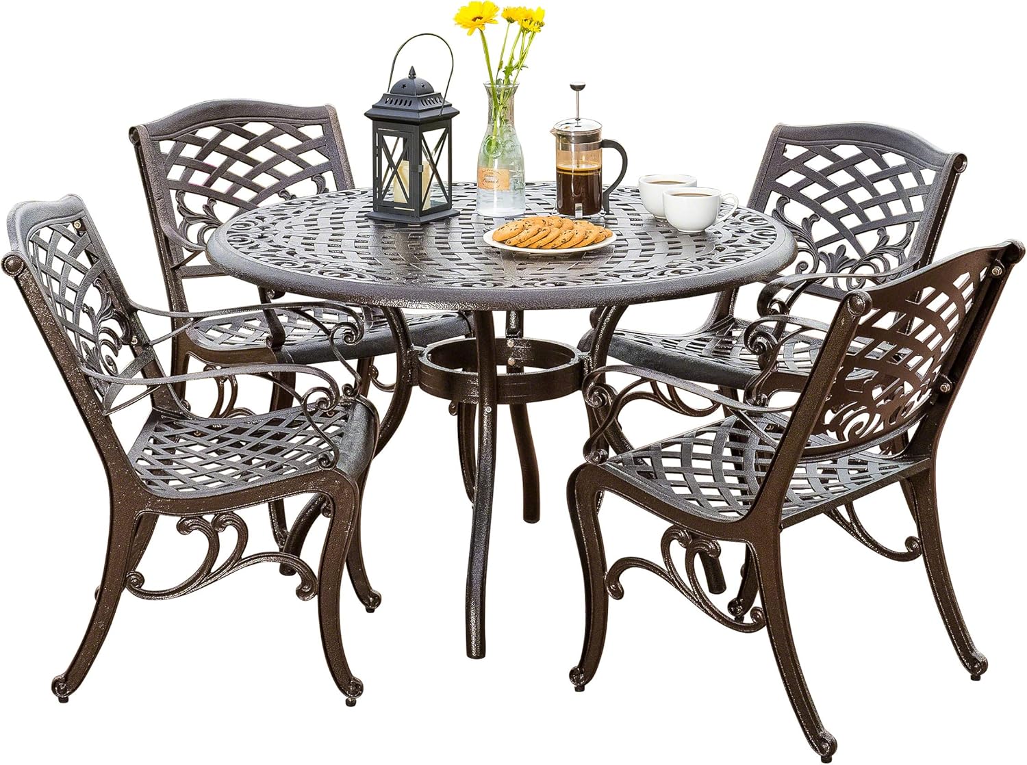 Christopher Knight Home Alfresco Outdoor Cast Aluminum Circular Bar Table