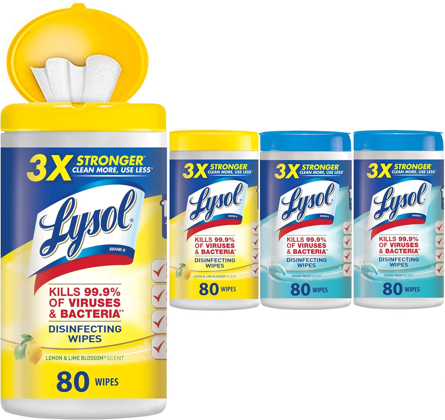 Lysol Disinfecting Wipes, Lemon & Lime Blossom, 80ct