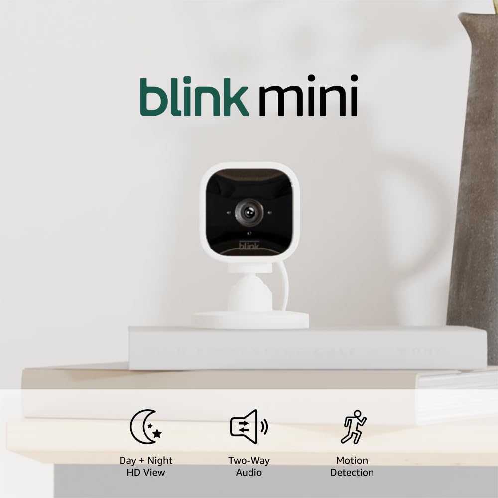 Blink Mini – Compact indoor plug-in smart security camera