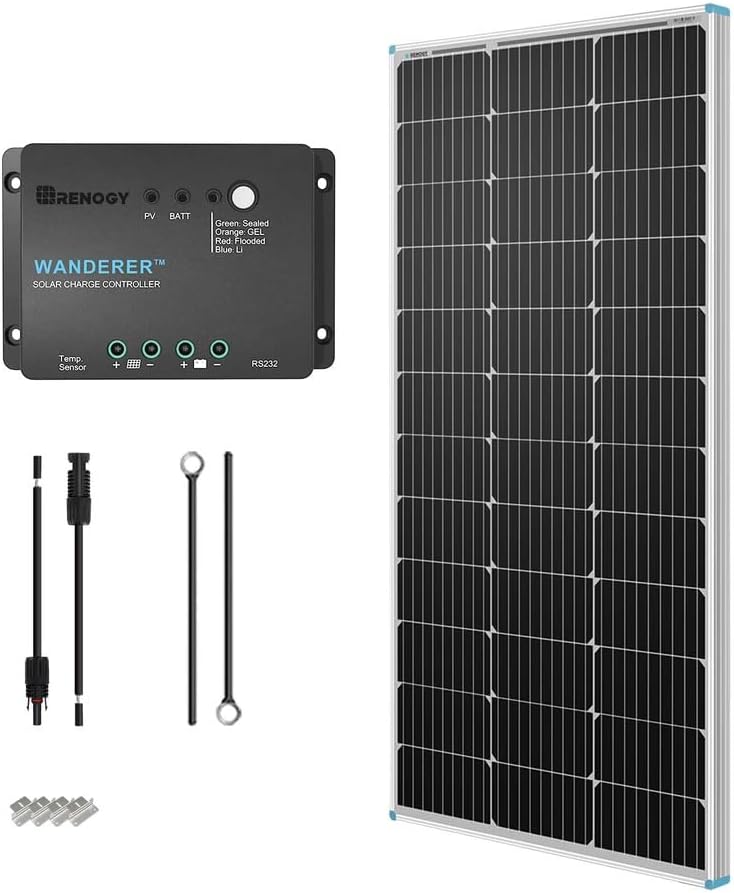 Renogy 100 Watts 12 Volts Monocrystalline Solar Starter Kit
