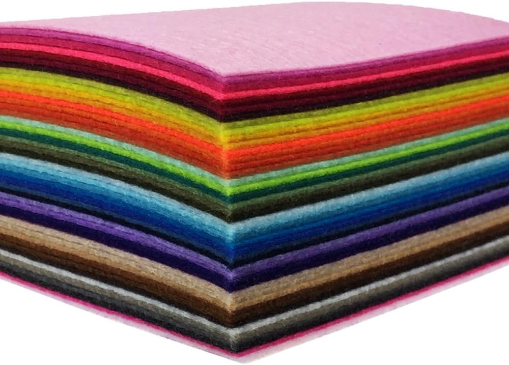 flic-flac 28pcs Thick Multicolor Felt Fabric Sheets