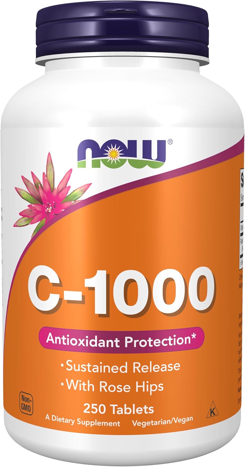 NOW Supplements Vitamin C-1000 Sustained Release with Rose Hips