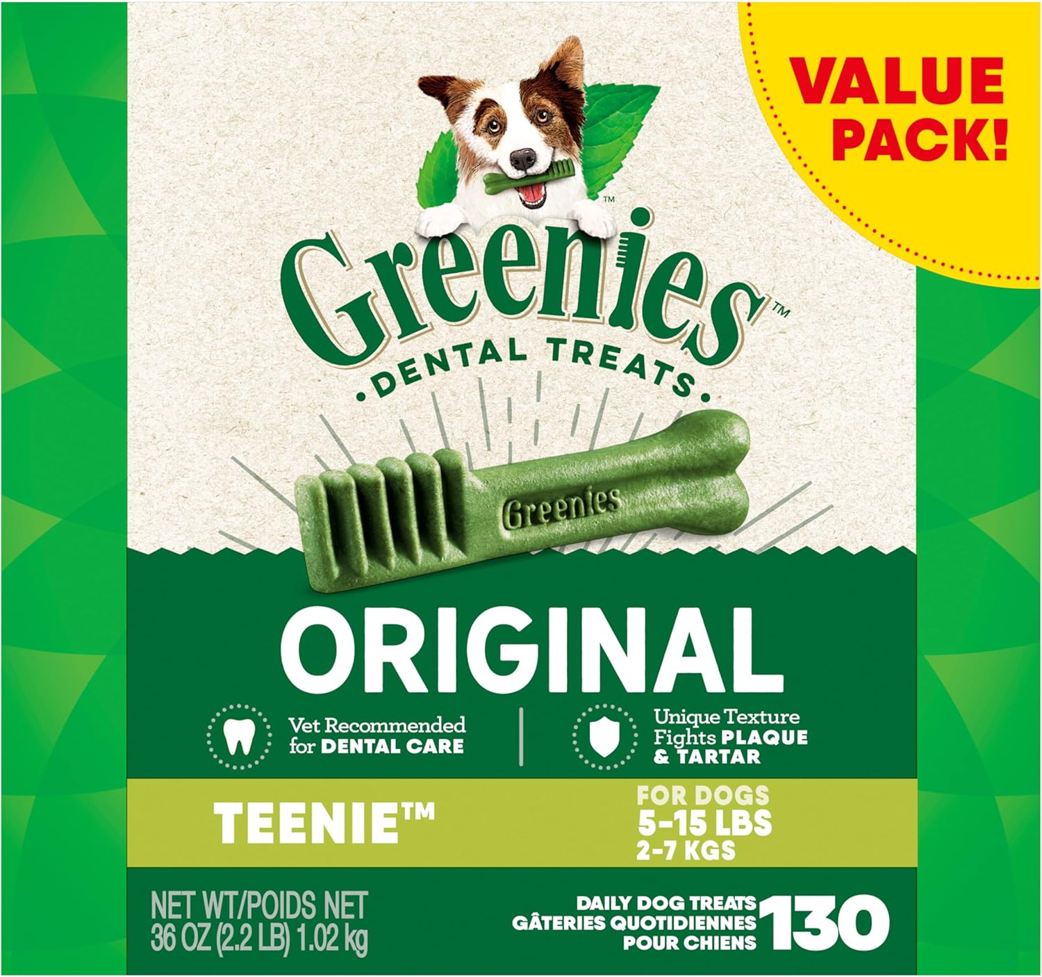 Greenies Original Regular Natural Dental Dog Treats