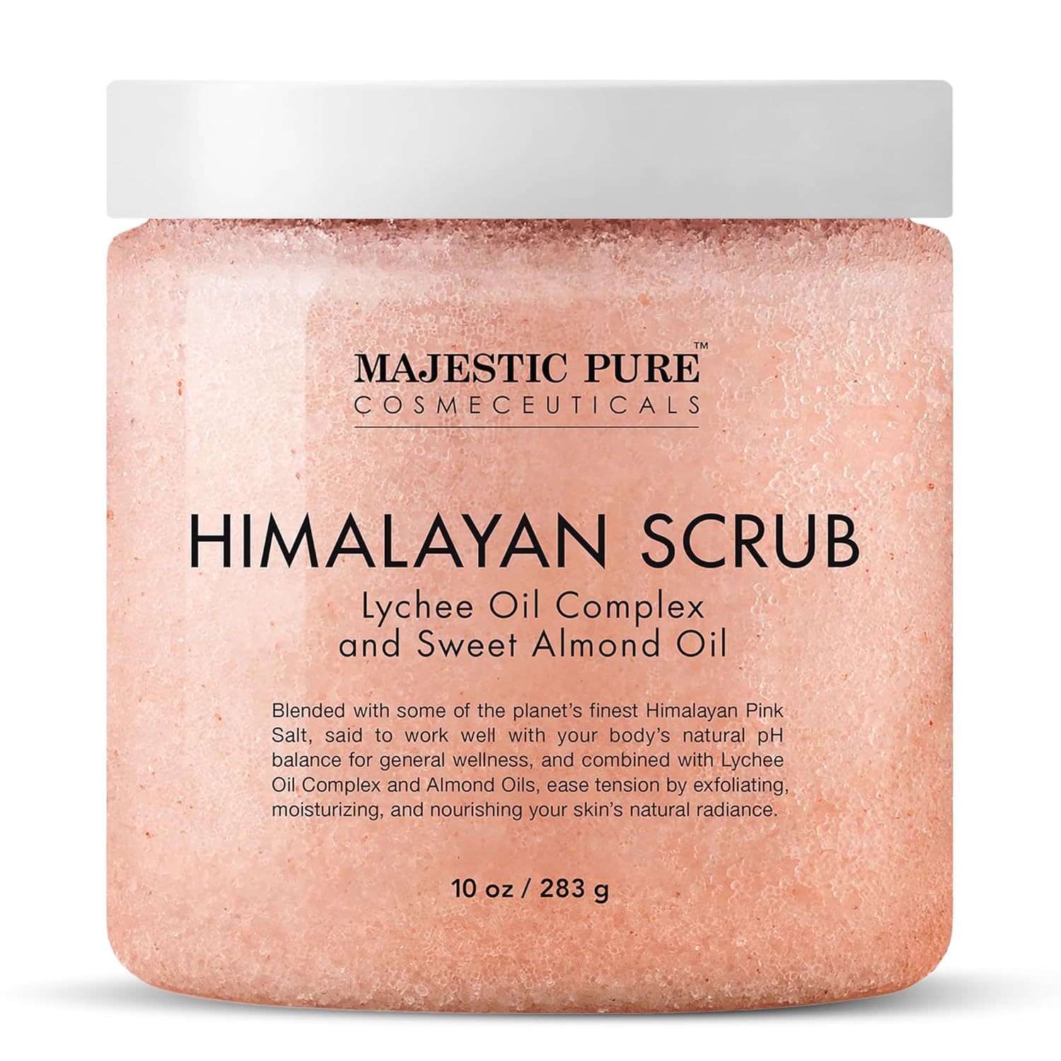Majestic Pure Himalayan Salt Body Scrub with Lychee Oil