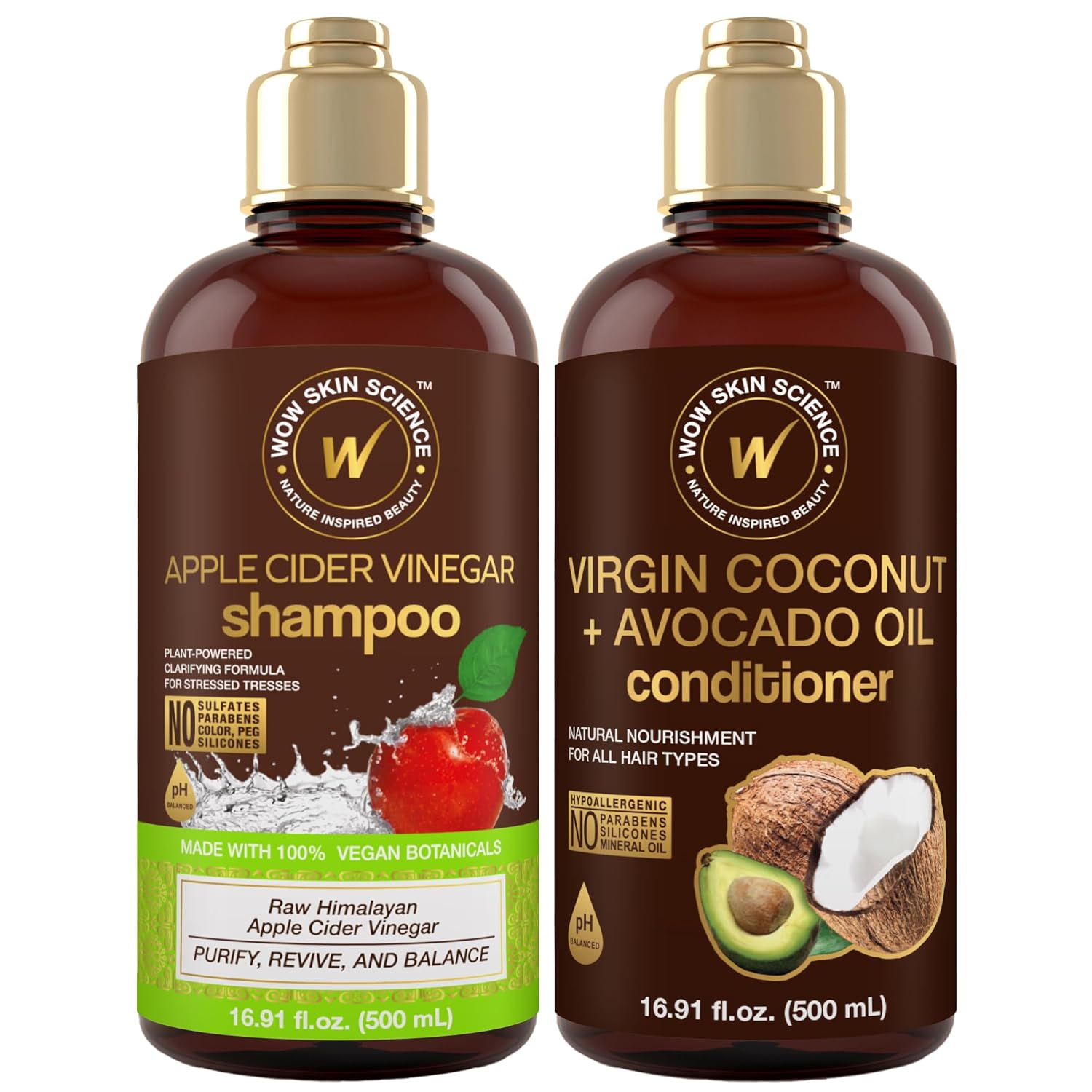 WOW Apple Cider Vinegar Shampoo & Hair Conditioner Set