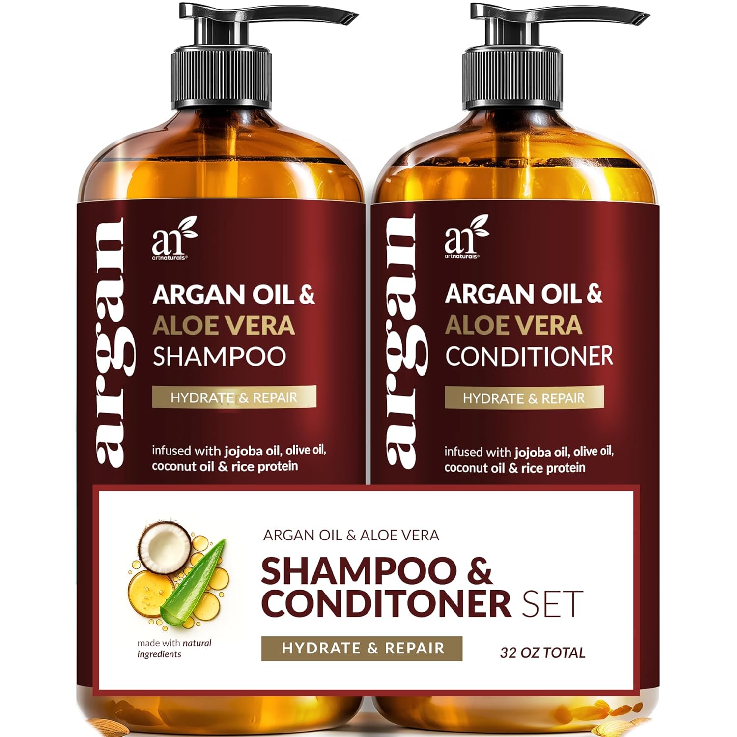 ArtNaturals Argan Hair Growth Shampoo and Conditioner Set