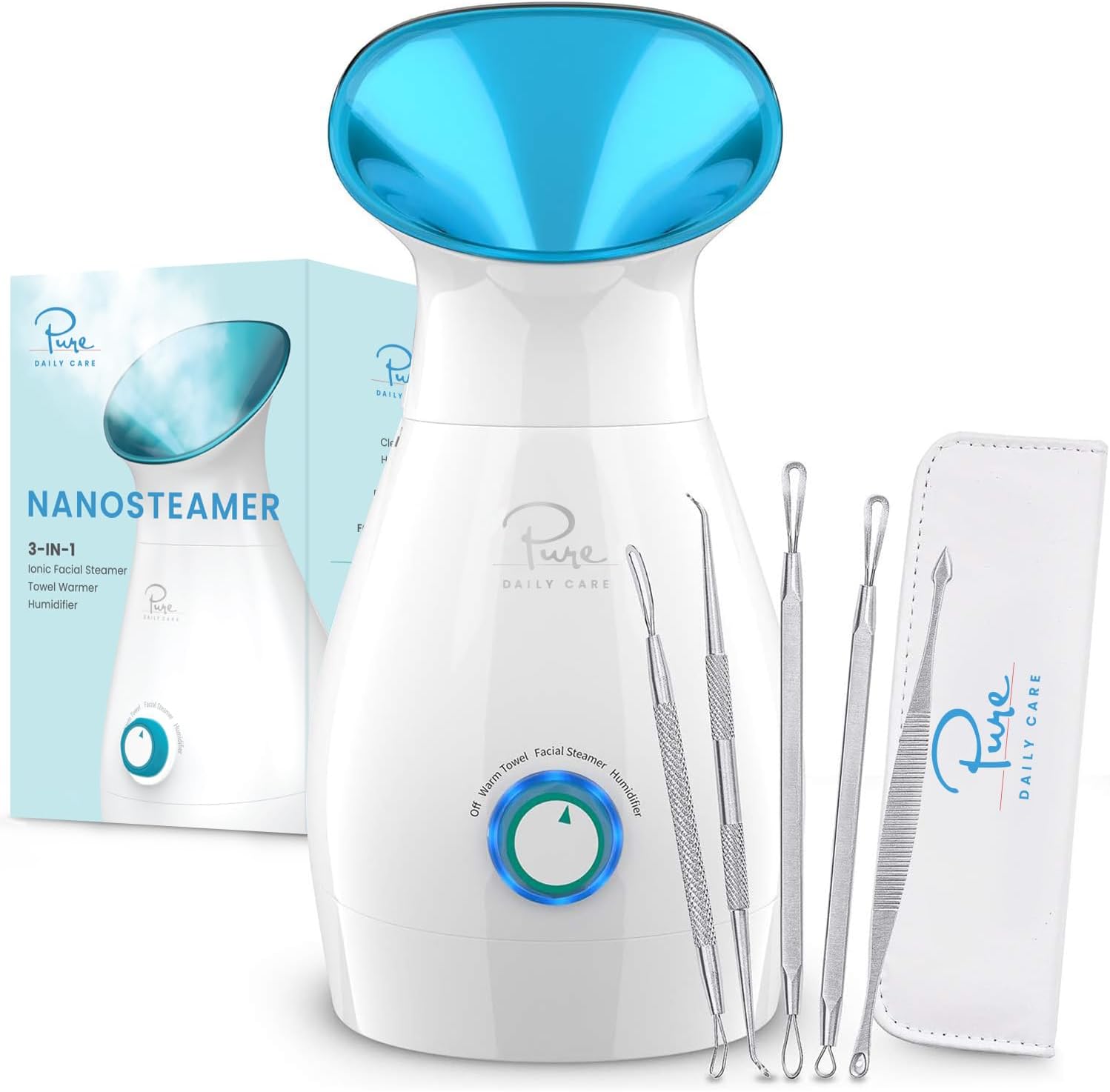 NanoSteamer Large 3-in-1 Nano Ionic Facial Steamer