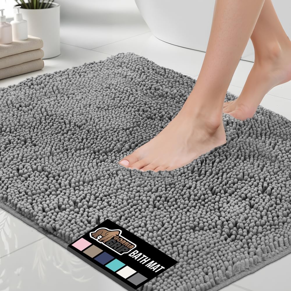 Gorilla Grip Original Luxury Chenille Bathroom Rug Mat
