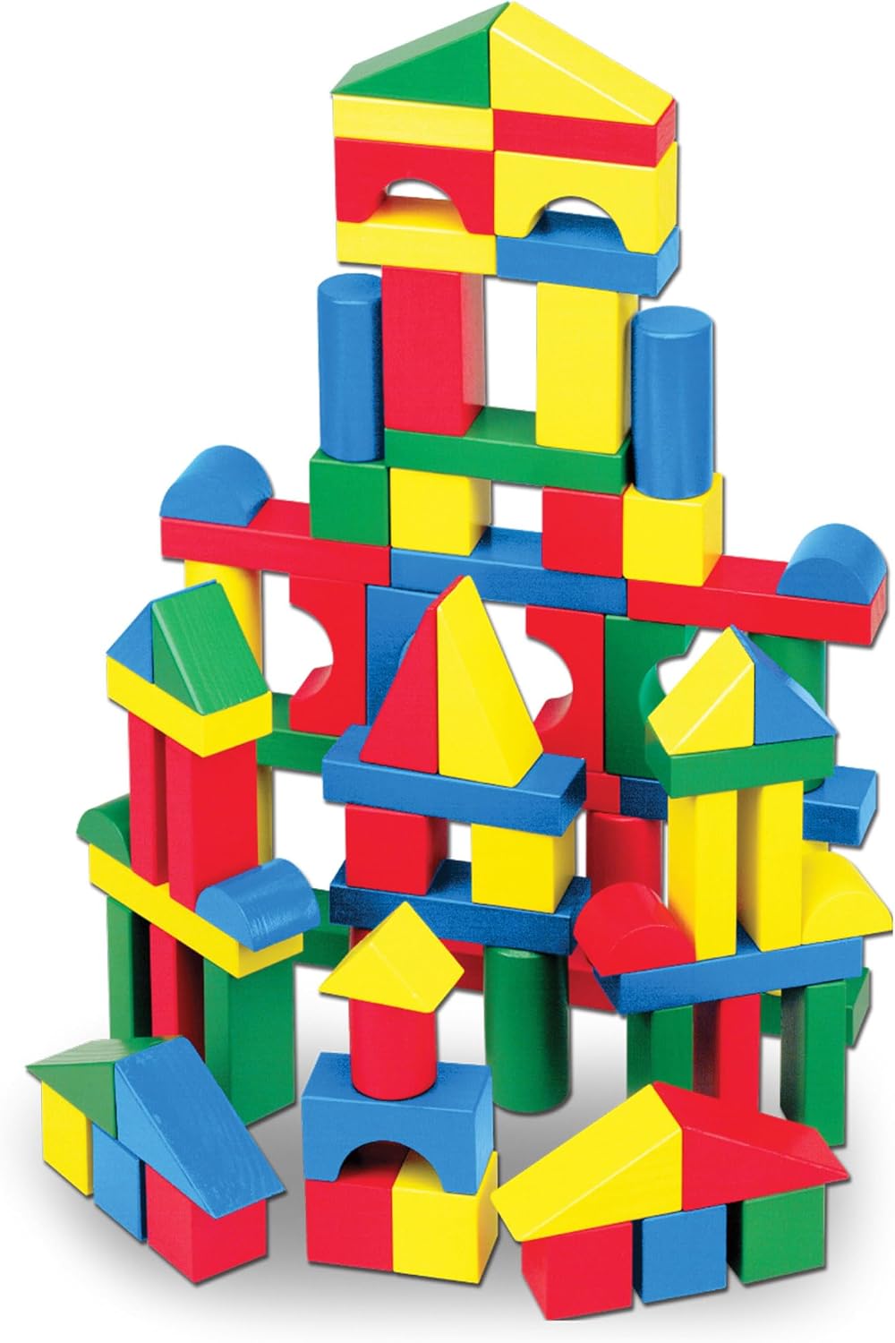 Melissa & Doug Wooden Building Blocks Set