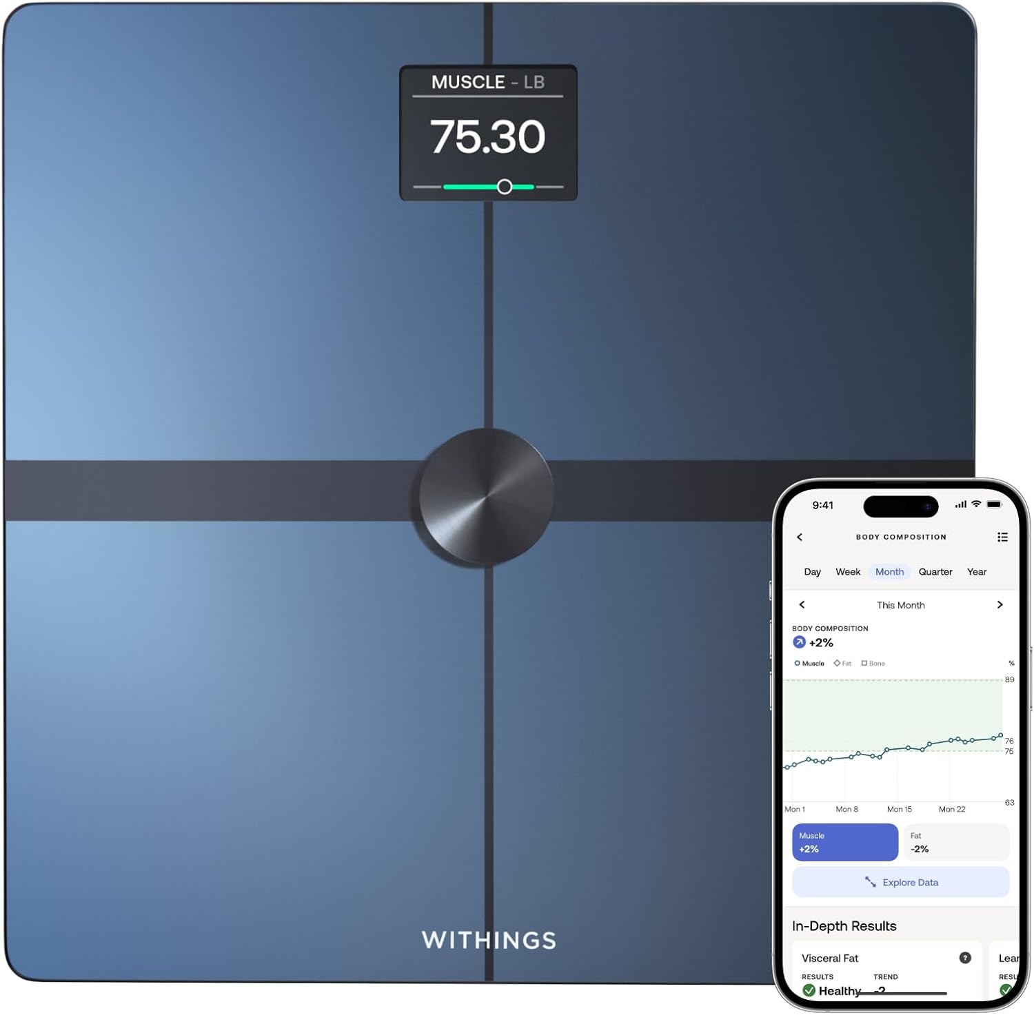 Withings Body+ - Smart Body Composition Wi-Fi Digital Scale
