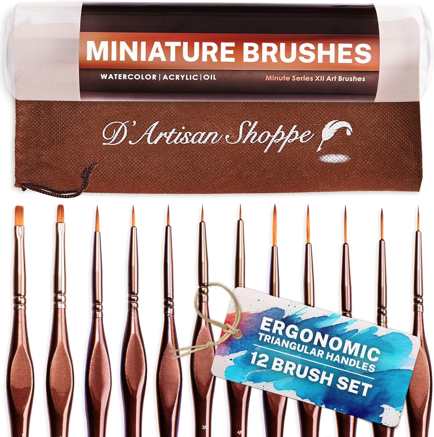 D'Artisan Shoppe Miniature Paint Brushes Detail Set