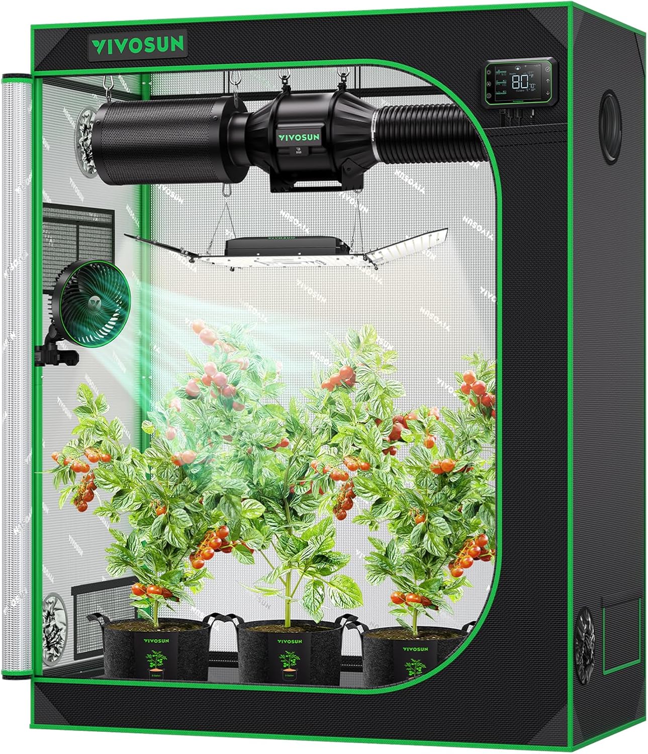 VIVOSUN 48”x48”x80” Mylar Hydroponic Grow Tent