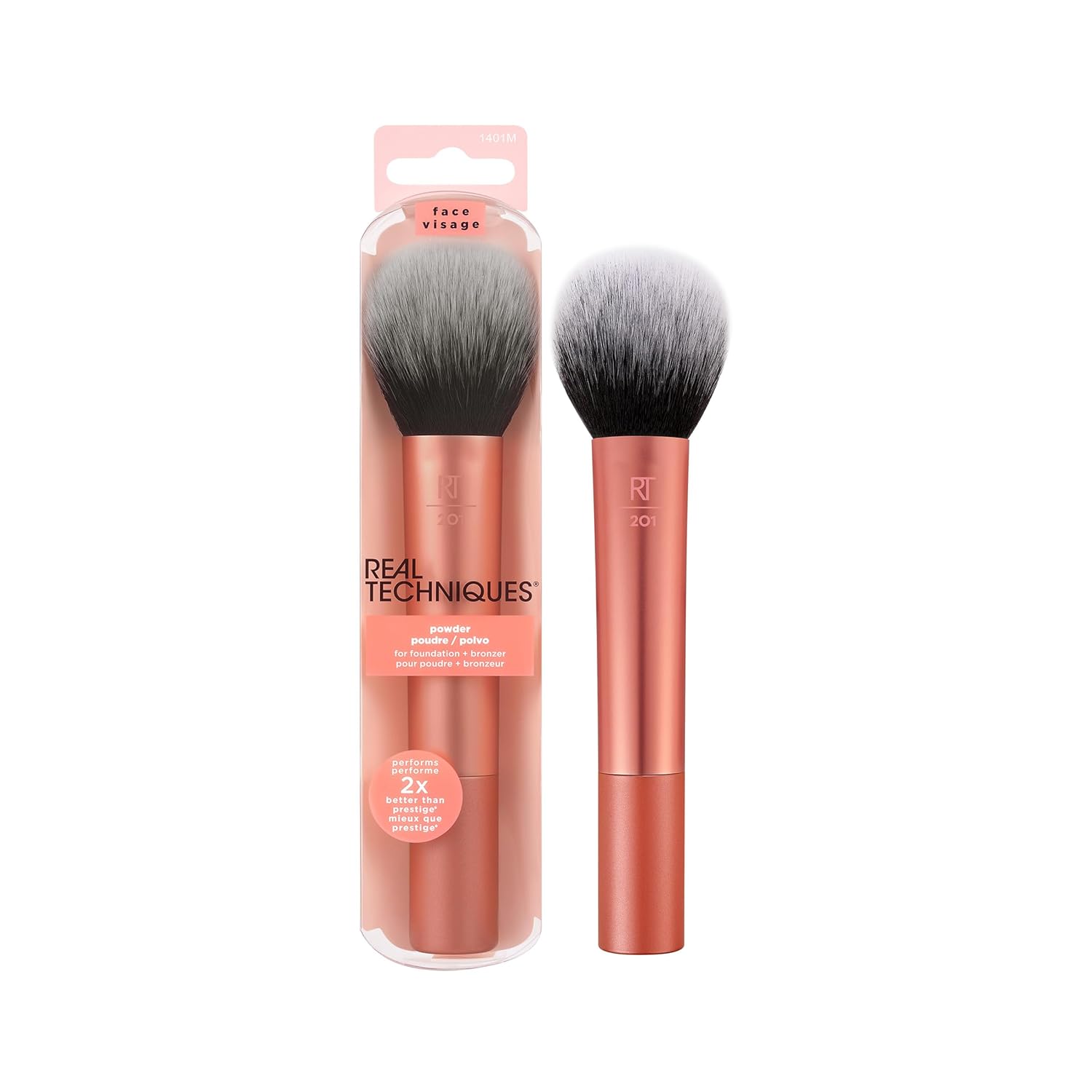 Real Techniques Makeup Brush Set with Sponge Blender for Eyeshadow, Foundation, Blush, and Concealer