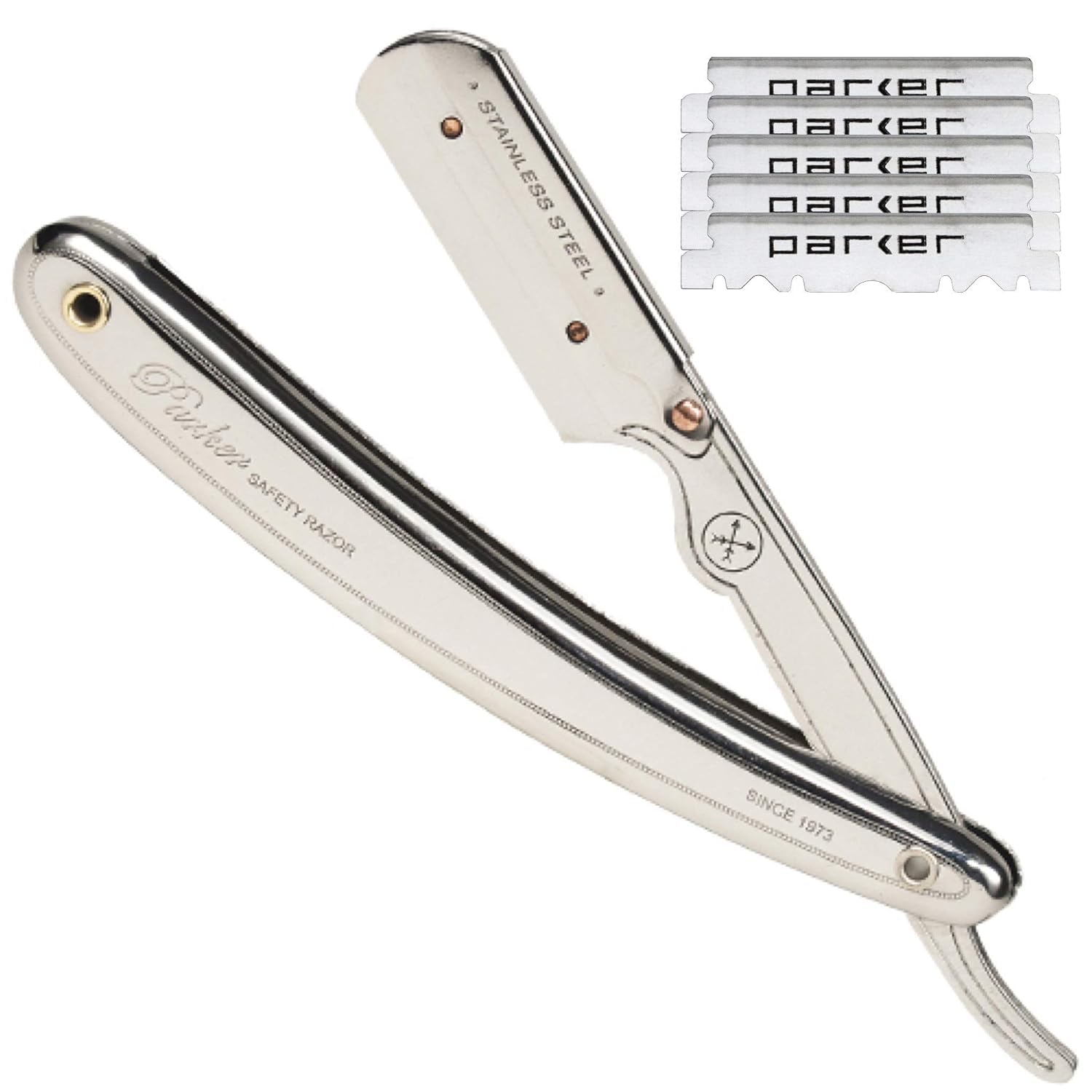 Parker SRW Stainless Steel Straight Edge Barber Razor