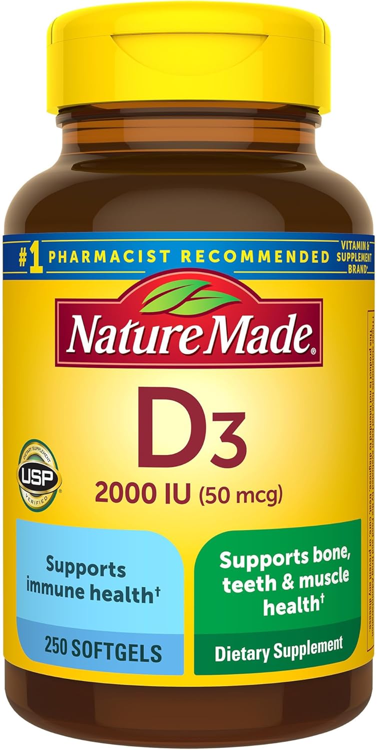 Nature Made Vitamin D3 2000 IU Softgels