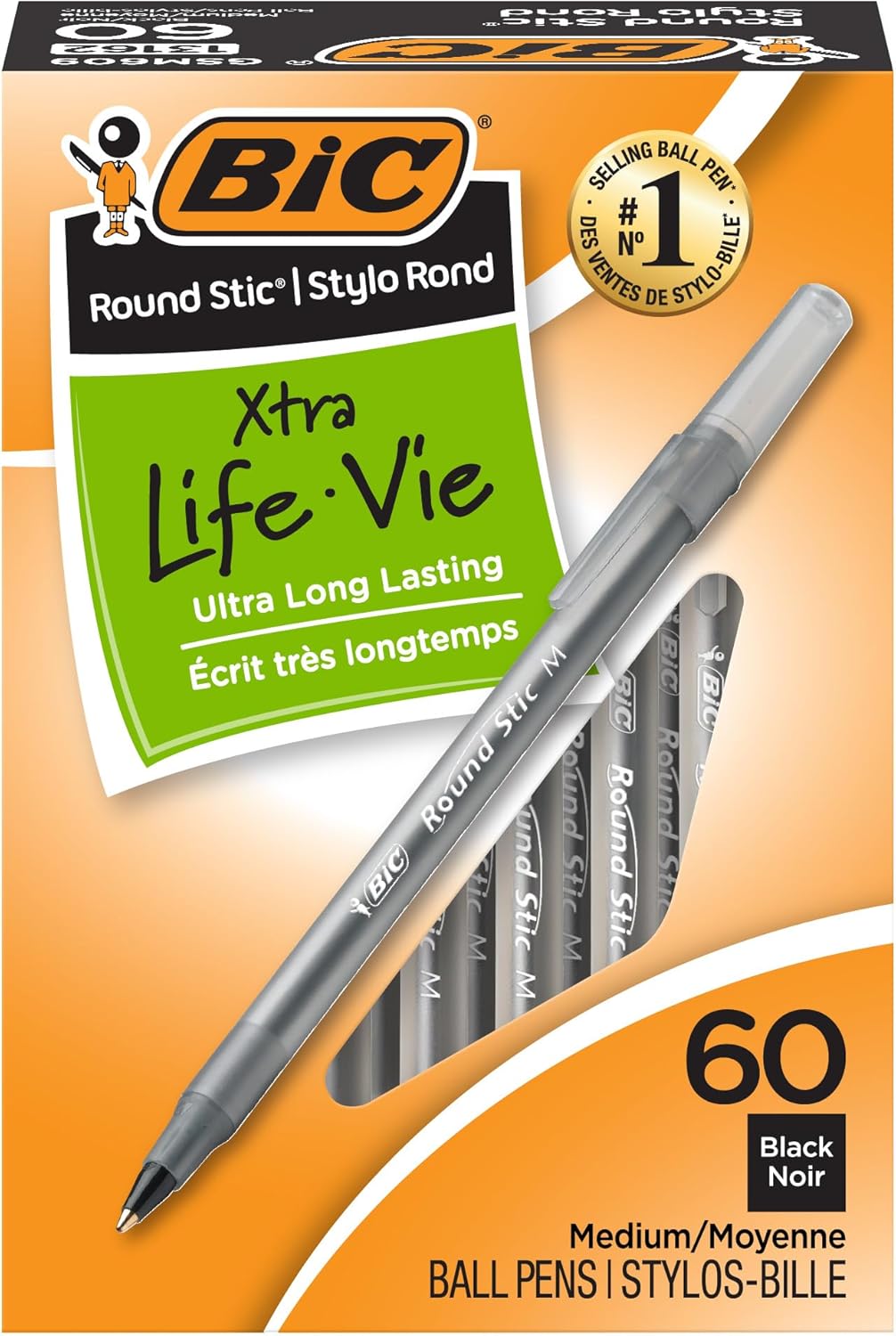 BIC Round Stic Xtra Life Ballpoint Pen