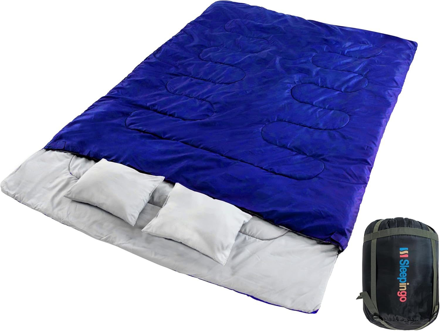 Sleepingo Double Sleeping Bag for Backpacking, Camping, Or Hiking