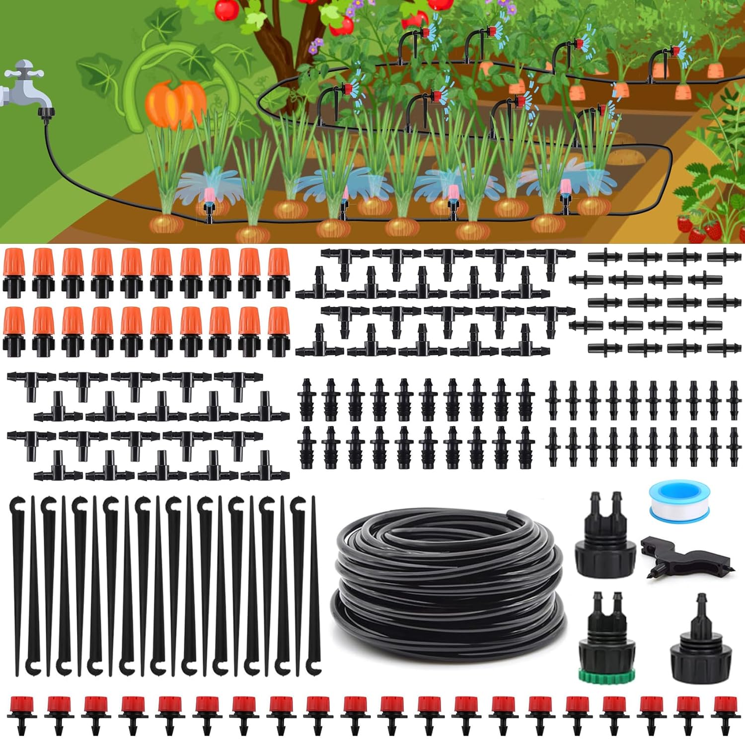 KORAM Drip Irrigation Gardening Kit