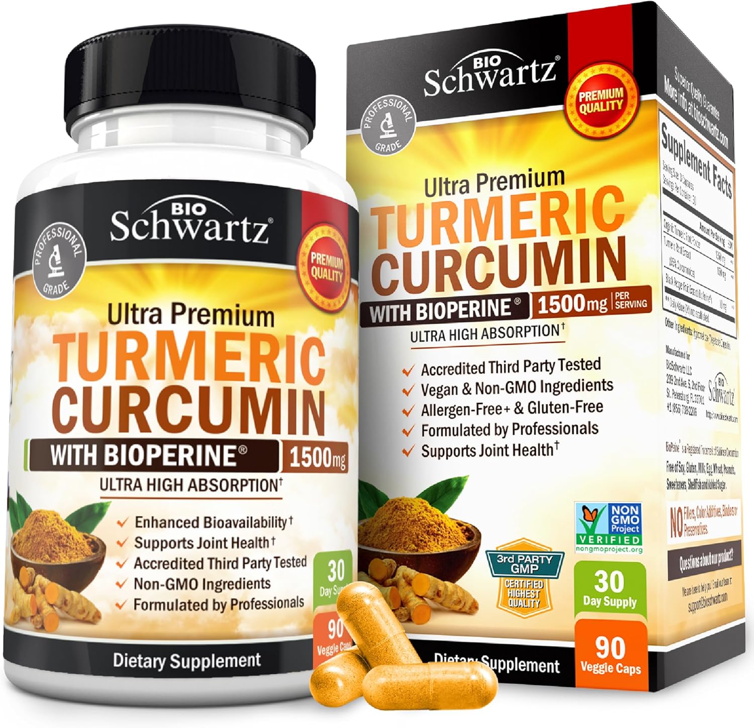 BioSchwartz Turmeric Curcumin with BioPerine