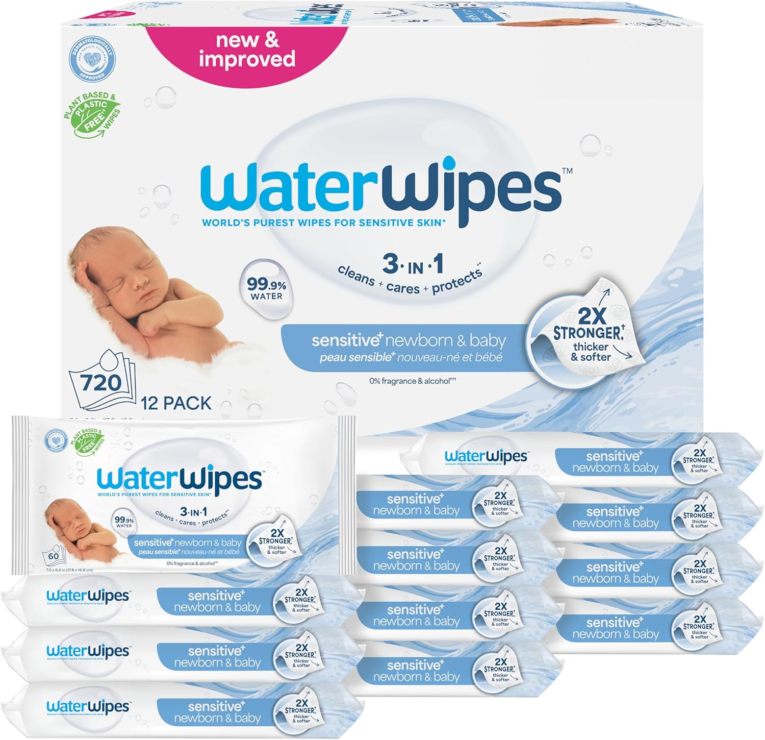 WaterWipes Unscented Baby Wipes