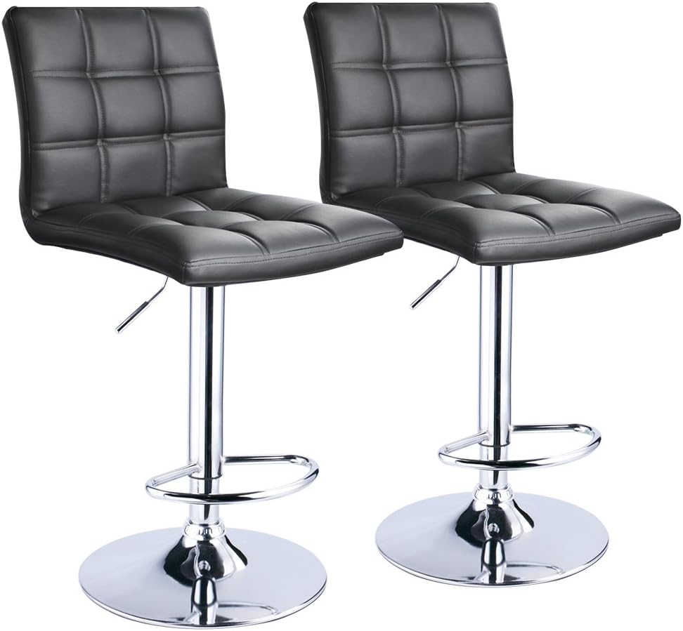 Leopard Shell Back Adjustable Swivel Bar Stools