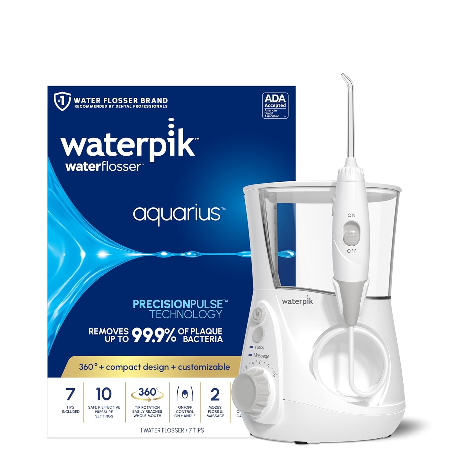 Waterpik Aquarius Water Flosser Professional For Teeth, Gums, Braces