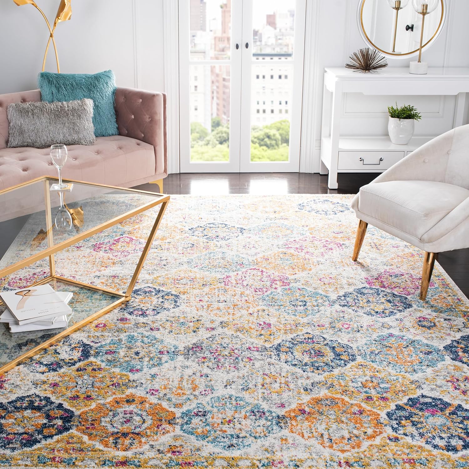 Safavieh Madison Collection Bohemian Chic Vintage Distressed Area Rug