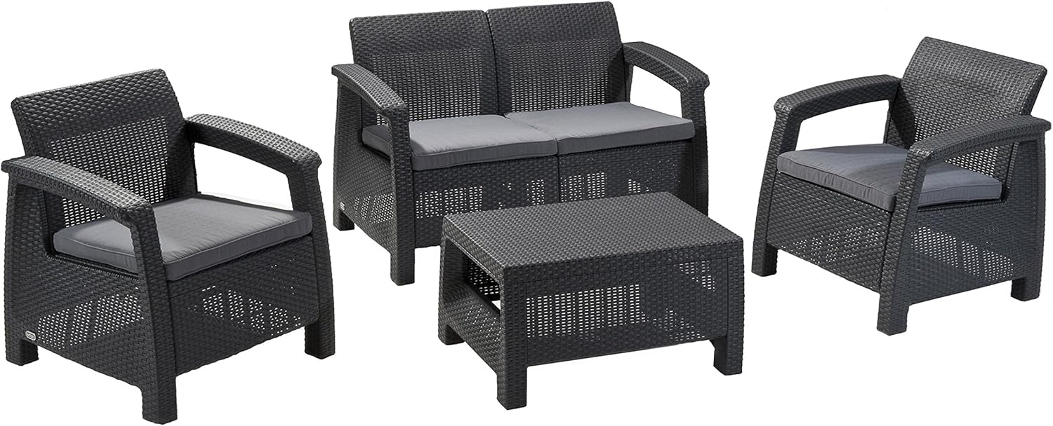 Keter Resin Wicker Patio Furniture Set