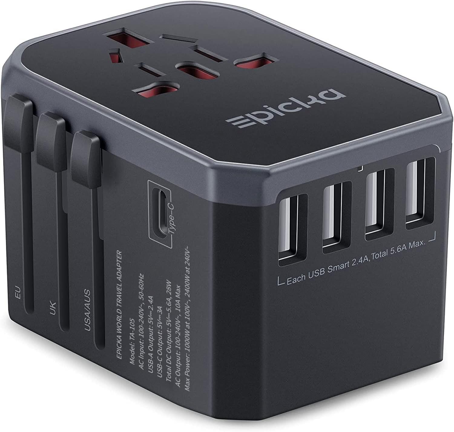 EPICKA Universal Travel Adapter One International Wall Charger
