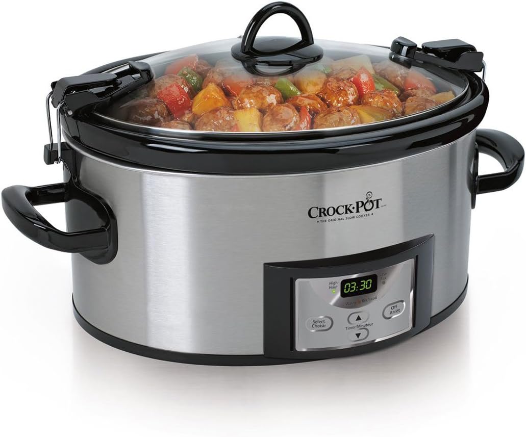 Crock-Pot SCCPVL610-S-A 6-Quart Cook & Carry Programmable Slow Cooker