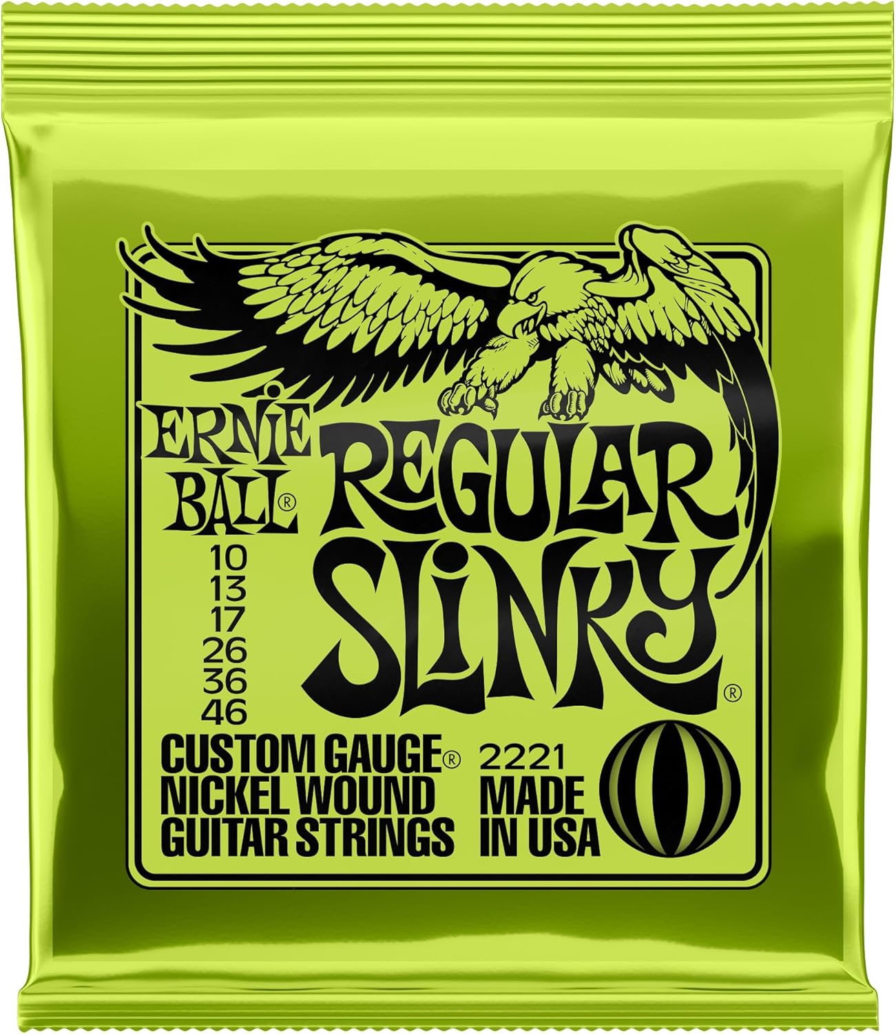 Ernie Ball Regular Slinky Nickel Wound Set, .010 - .046