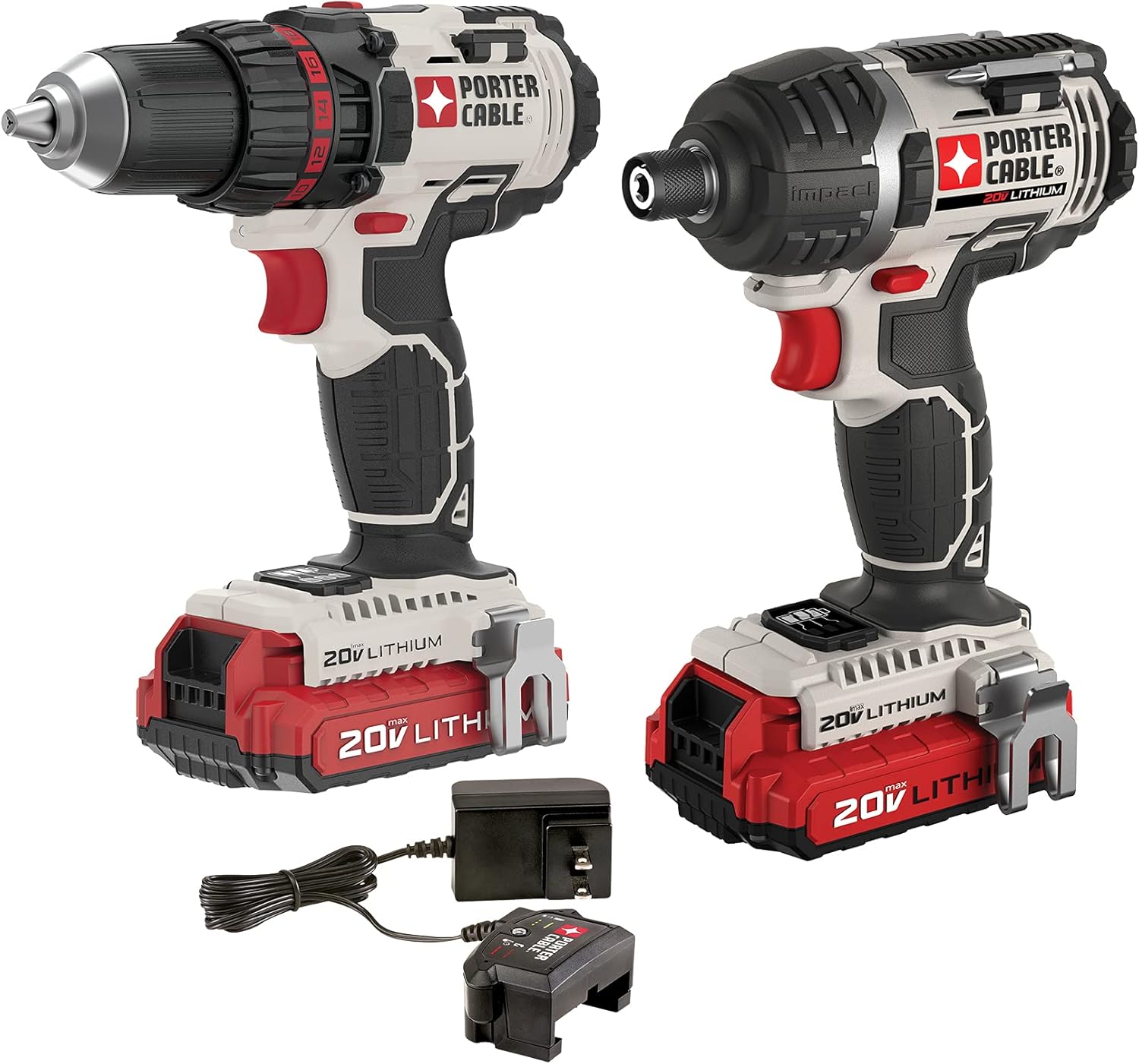 PORTER-CABLE 20V MAX Cordless Drill Combo Kit