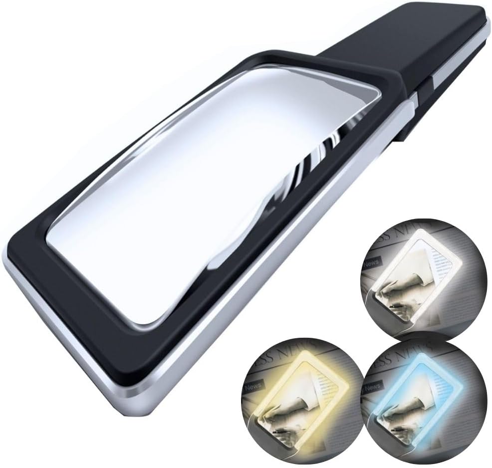 MagniPros 3X Large Ultra Bright LED Page Magnifier
