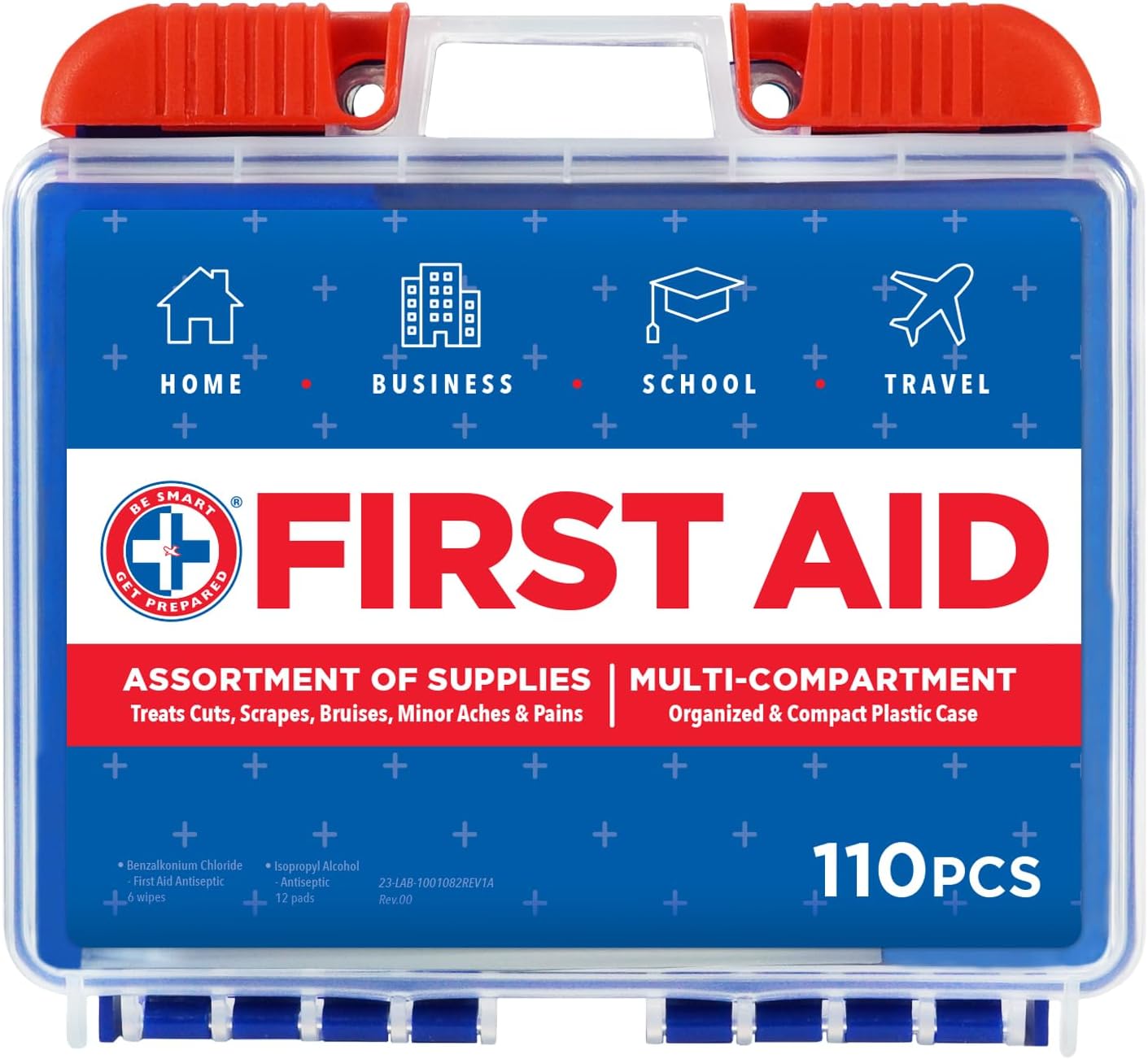Be Smart Get Prepared 100 Piece First Aid Kit