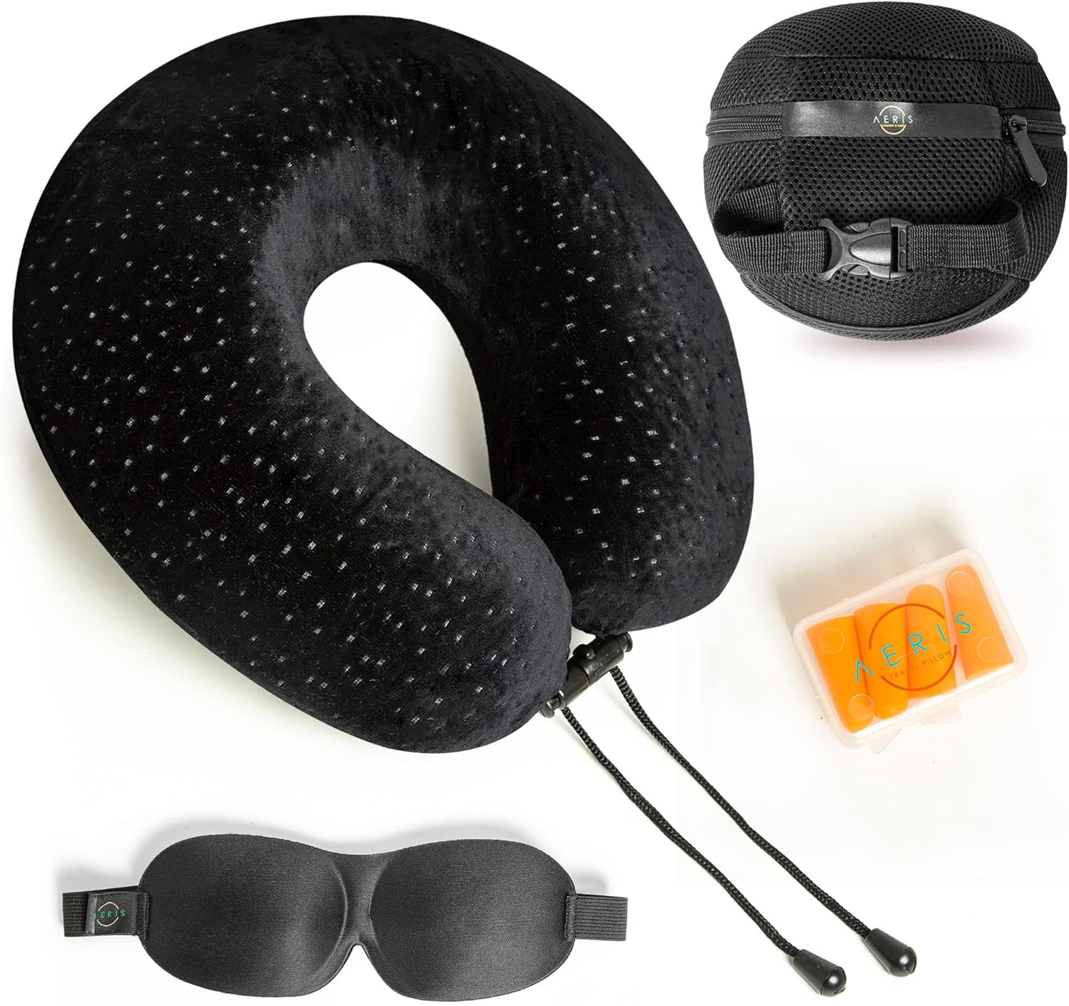 Aeris Memory Foam Travel Pillow