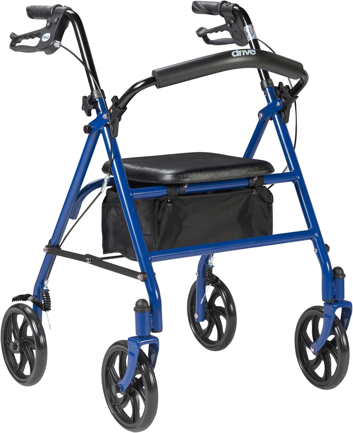 Drive Medical Four Wheel Rollator with Fold Up Removable Back Support