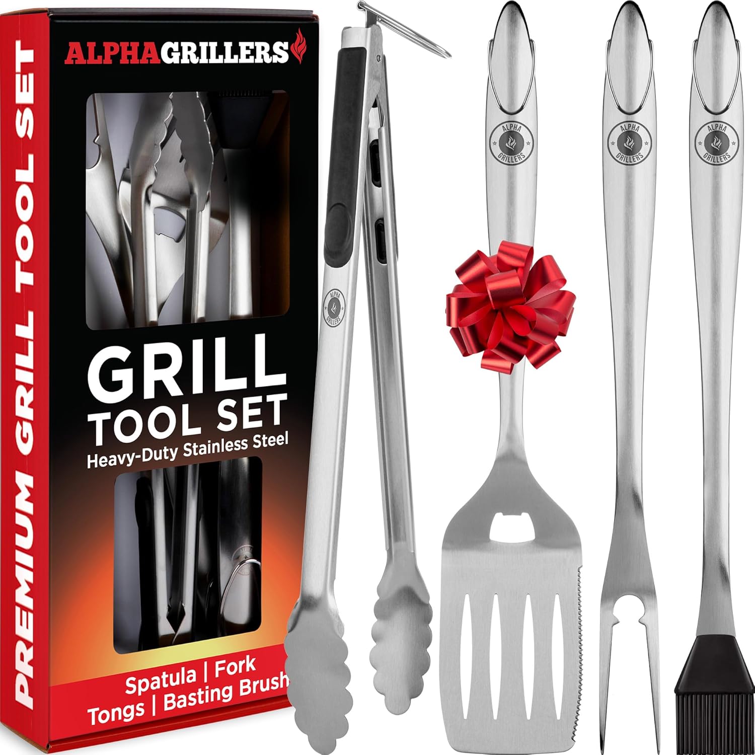 Alpha Grillers Heavy Duty BBQ Grilling Tools Set