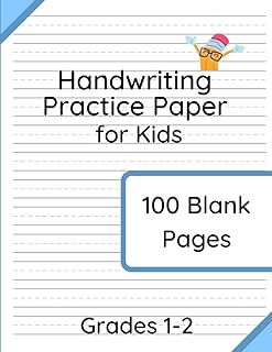 Handwriting Practice Paper for Kids - Grades 1-2: 100 Blank Pages of Writing Paper with Dotted Lines for First and Second Grade | Handwriting for 1st and 2nd Grade | ages 6-8