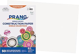 Prang (Formerly SunWorks) Construction Paper, White, 12" x 18", 50 Sheets