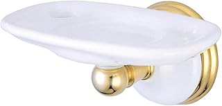 Kingston Brass BA1116PB Victorian Toothbrush with Tumbler Holders, Polished Brass