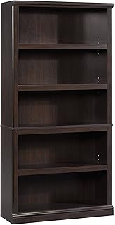 Sauder 5-Shelf Jamocha Bookcase