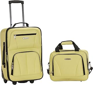 Rockland 2-Piece Lime Luggage Set