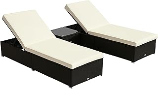 Outsunny Rattan Poolside Lounge Set